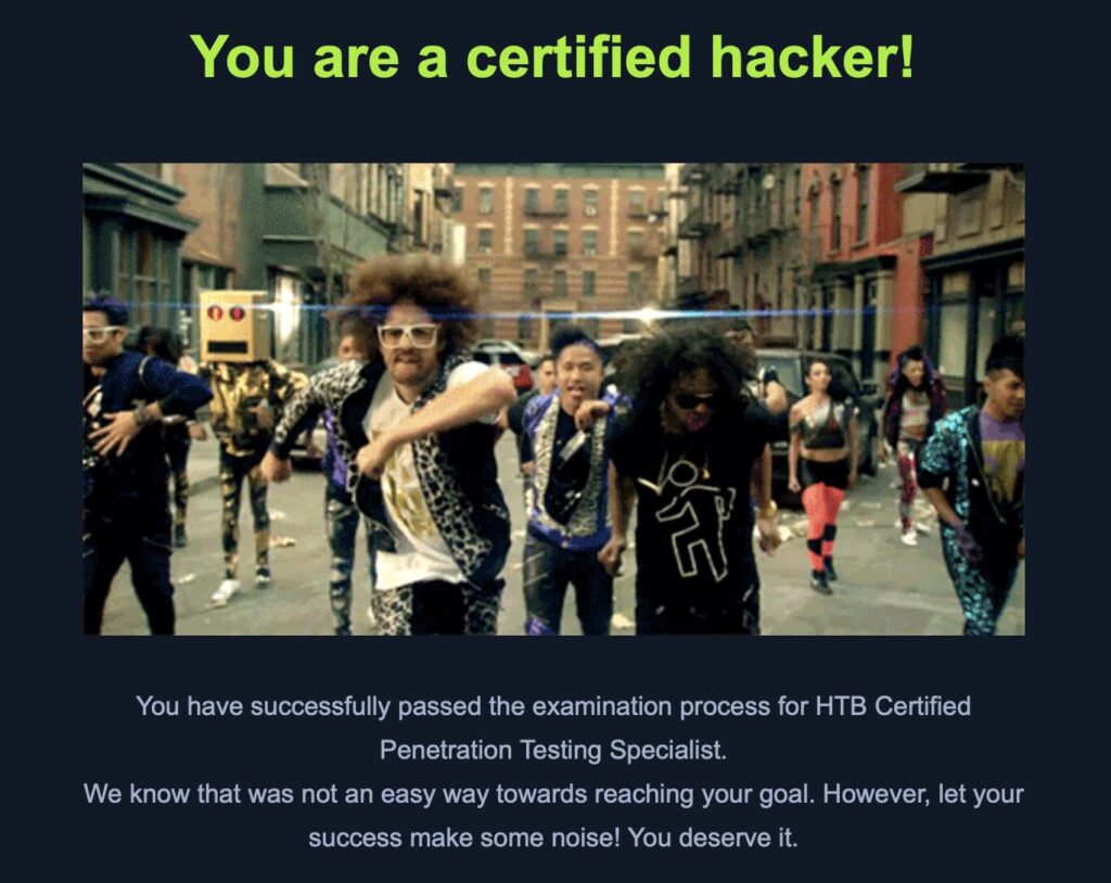 合格通知メール