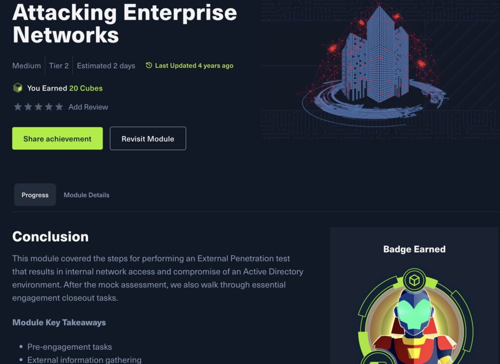 モジュール「Attacking Enterprise Networks」